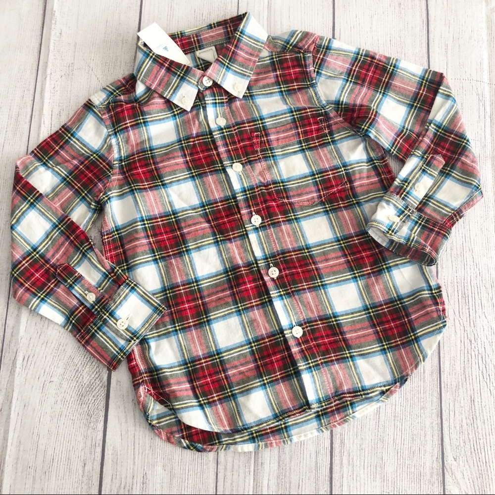 🎉SOLD🎉NWT Baby Gap plaid button down - Picture 1 of 4